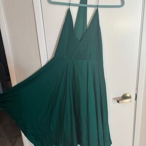 Silk Emerald Handkerchief Dress